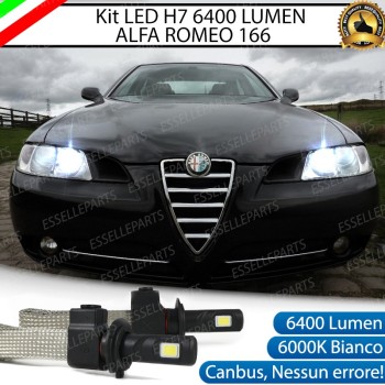 Kit Full LED H7 6400 Lumen 6000K bianco Anabbaglianti ALFA ROMEO 166