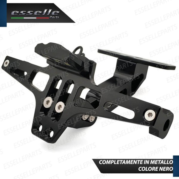 PortaTarga con LED in Metallo Regolabile NERO Specifico per Ducati