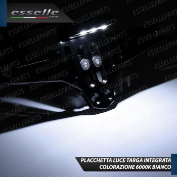 PortaTarga con LED in Metallo Regolabile NERO Specifico per Peugeot