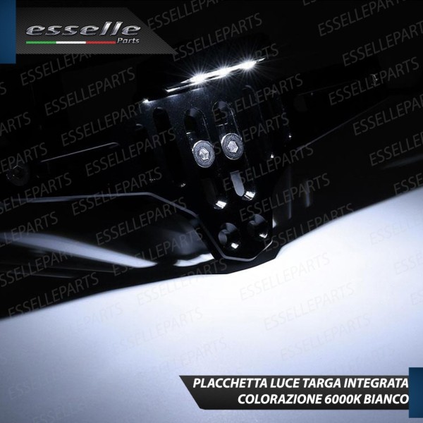 PortaTarga con LED in Metallo Regolabile NERO Specifico per Sym