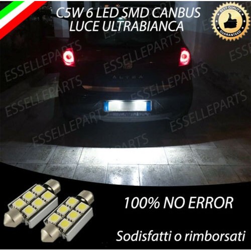 Luci Targa 6 LED Canbus 6000K per SEAT TOLEDO 3