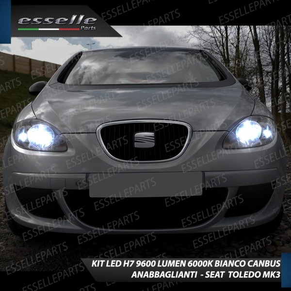 Kit Full LED H7 9600 LUMEN Anabbaglianti SEAT TOLEDO 3