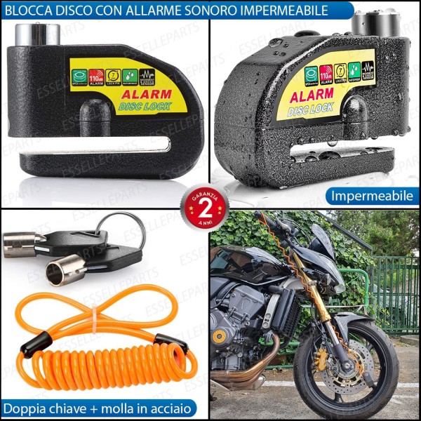 Bloccadisco con Allarme Anti-Sollevamento per moto,motorini,scooter MALAGUTI