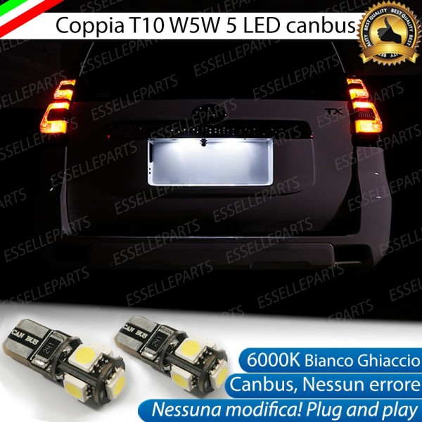 Luci Targa 5 LED Canbus 6000K per TOYOTA LAND CRUISER J15