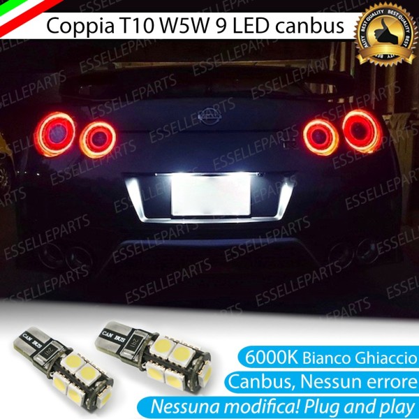 Luci Targa 9 LED Canbus 6000K per NISSAN GTR R35