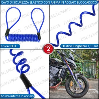 Cavo di Sicurezza - BLU - per Antifurto moto,motorini,scooter BUELL