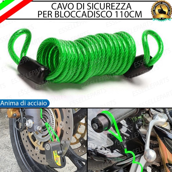 Cavo di Sicurezza - VERDE - per Antifurto moto,motorini,scooter CAGIVA