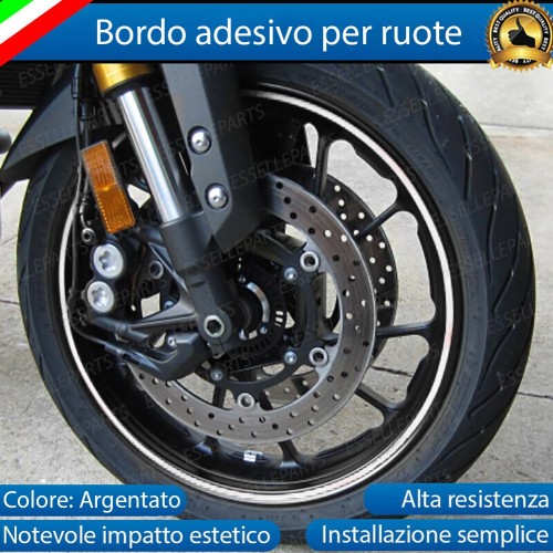 Bordo - ARGENTO - adesivo per ruote moto,motorini,scooter HONDA