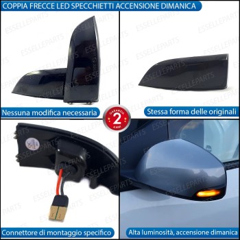 Placchette Dinamiche Nere fumè Laterali per frecce specifiche per RENAULT SCENIC III