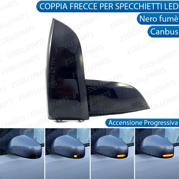 Placchette Dinamiche Nere fumè Laterali per frecce specifiche per RENAULT LAGUNA III
