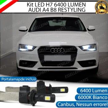 Kit Full LED H7 6400 Lumen 6000K bianco Abbaglianti AUDI A4 B8 Allroad Restyling