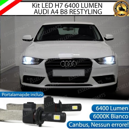 Kit Full LED H7 6400 Lumen 6000K Anabbaglianti AUDI A4 B8 Avant Allroad Restyling