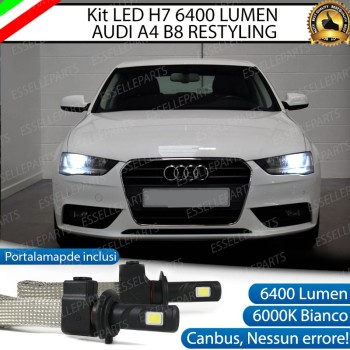 Kit Full LED H7 6400 Lumen 6000K Anabbaglianti AUDI A4 B8 Avant Allroad Restyling