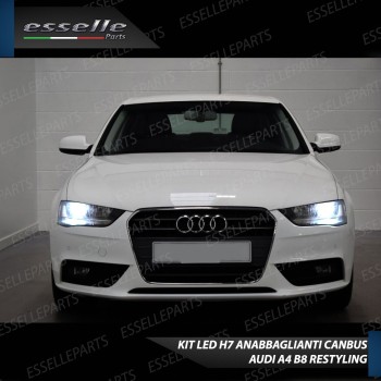 Kit Full LED H7 6400 Lumen 6000K Anabbaglianti AUDI A4 B8 Avant Allroad Restyling