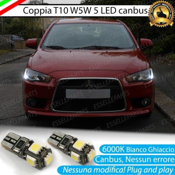 Luci posizione T10 W5W 5 LED Canbus Mitsubishi Lancer 8 Luci posizione T10 W5W 5 LED Canbus Mitsubishi Lancer 8