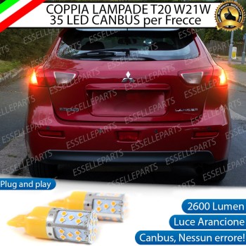 Coppia Lampade T20 WY21W 35 LED CANBUS PER FRECCE DIREZIONALI POSTERIORI PER MITSUBISHI LANCER 8 Coppia Lampade T20 WY21W 35 LED CANBUS PER FRECCE DIREZIONALI POSTERIORI PER MITSUBISHI LANCER 8