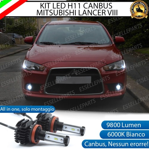 Kit Lampade H11 LED per MITSUBISHI LANCER 8 6000K Canbus