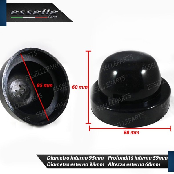 Coppia Tappi posteriori maggiorati per Fari diametro 95mm