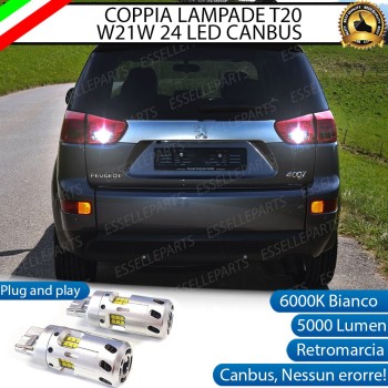 Luci Retromarcia a LED CANBUS 3.0 T20 W21W per PEUGEOT 4007 Luci Retromarcia a LED CANBUS 3.0 T20 W21W per PEUGEOT 4007