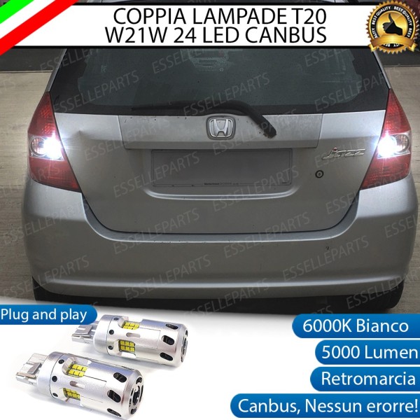 Luci Retromarcia a LED CANBUS 3.0 T20 W21W per HONDA JAZZ I