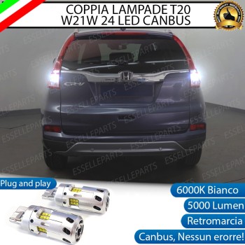 Luci Retromarcia a LED CANBUS 3.0 T20 W21W 6000K Bianco per HONDA CR-V MK4 Dal 2015