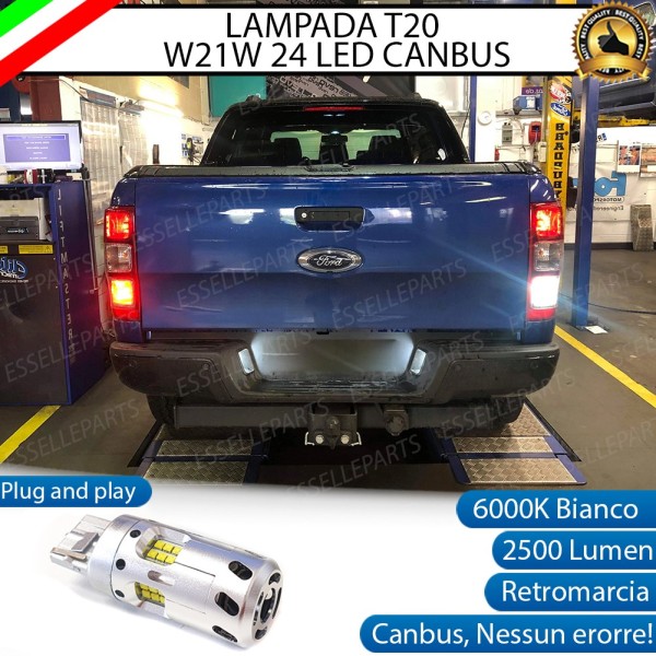 Luce Retromarcia a LED CANBUS 3.0 T20 W21W 6000K Bianco per Ford Ranger 4 Restyling