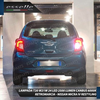 Luce Retromarcia a LED CANBUS T20 W21W 6000K Nissan Micra 4 Restyling