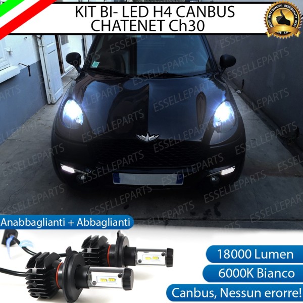 Kit Full LED H4 18000 LUMEN Anabbaglianti + Abbaglianti per CHATENET CH 30