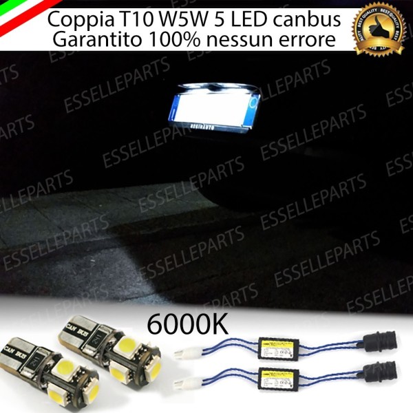 Coppia Luci Targa 5 LED Per Fiat Doblo Restyling Canbus 6000K Bianco Ghiaccio