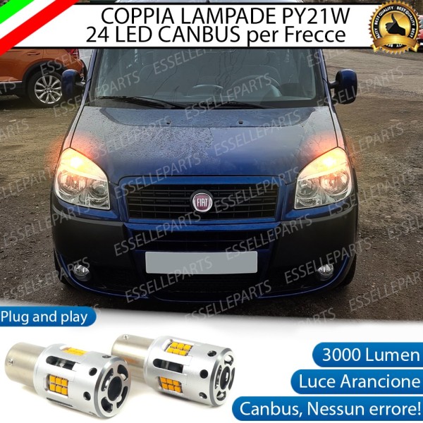 Coppia Frecce Anteriori PY21W 24 LED Canbus 3.0 per FIAT DOBLO' I RESTYLING