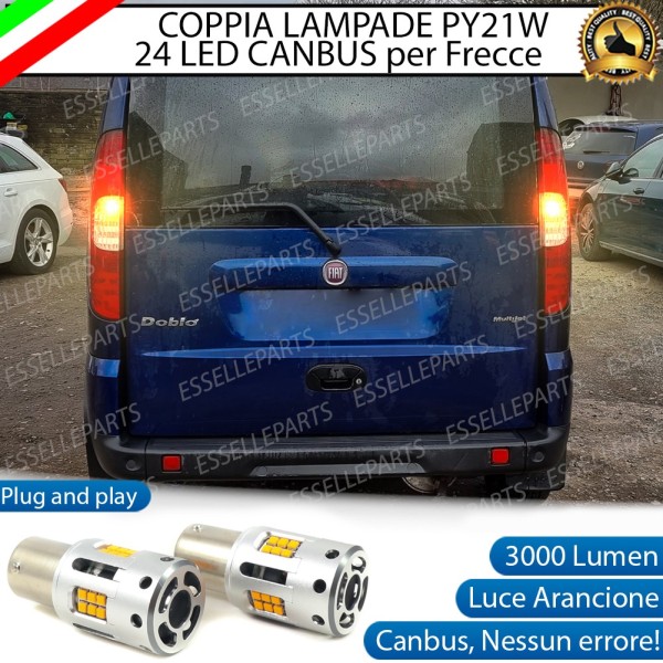 Coppia Frecce Posteriori PY21W 24 LED Canbus 3.0 per FIAT DOBLO' I RESTYLING