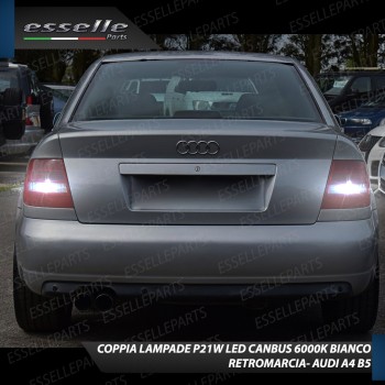 Coppia Lampade LED Retromarcia Da 15 LED Canbus 6000K con lente Audi A4 B5 Dal 1999