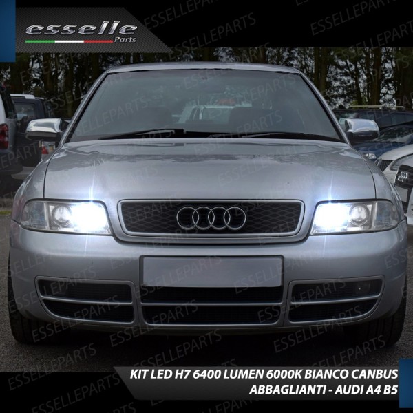 Kit Full LED H7 6400 LUMEN 6000KAbbaglianti AUDI A4 B5 con fari a parabola doppia