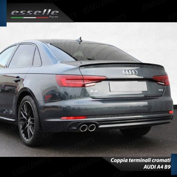 Terminale di scarico cromato INOX per AUDI A4 B9