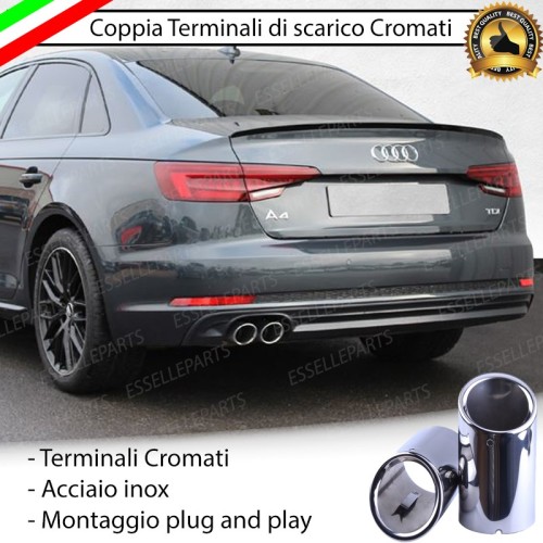 Terminale di scarico cromato INOX per AUDI A4 B9