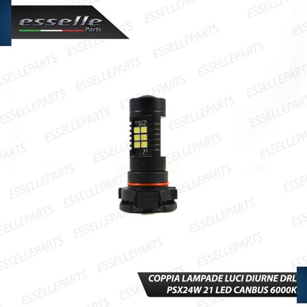 Coppia lampade PSX24W 21 LED Canbus 6000K bianco ghiaccio