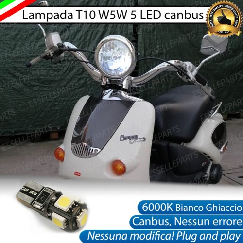 Lampada Singola di Posizione LED T10 W5W per APRILIA Habana 125 1999-2001 Custom