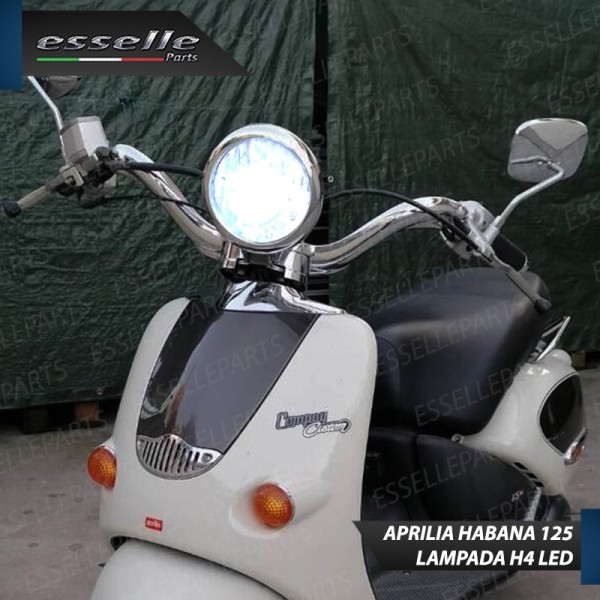 Kit Lampada LED H4 9000 Lumen per APRILIA Habana 125 1999-2001 Custom