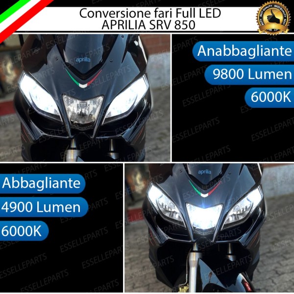 Conversione Per Fari Full Led H11 Aprilia Srv 850 2011-2016