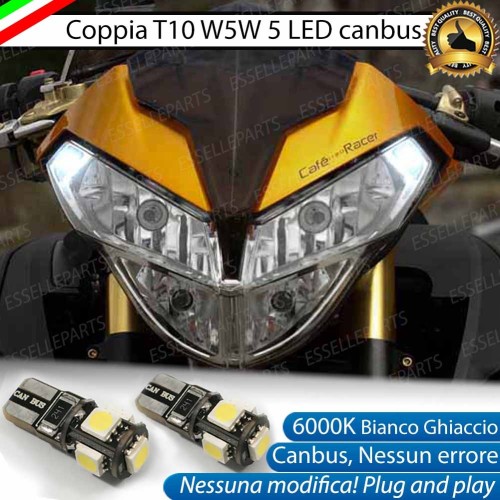 Coppia Lampade di Posizione LED T10 W5W per Benelli Cafe Racer 1130 2007-2012