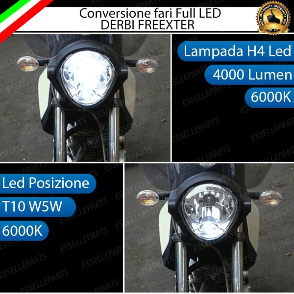 Conversione Per Fari Full LED DERBI Freexter 125 (2006)