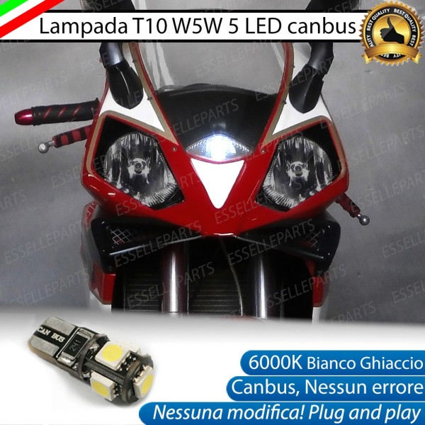 Lampada Singola di Posizione LED T10 W5W per GILERA SC 125 2006-2008