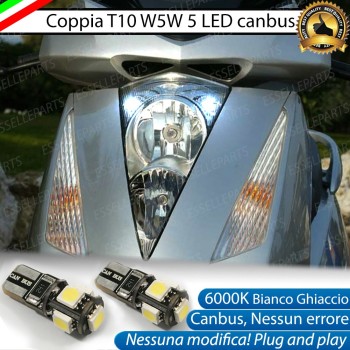 Coppia Lampade di Posizione LED T10 W5W per HONDA Pantheon 150 2003-2008