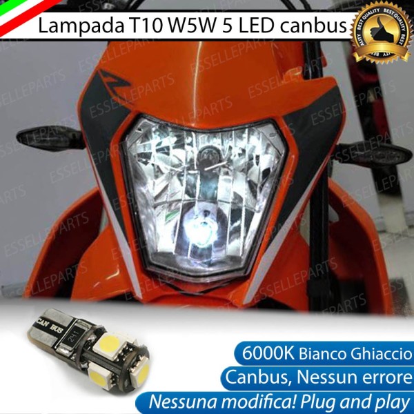 Lampada Singola di Posizione LED T10 W5W per KTM 690 SMC 2008-2011