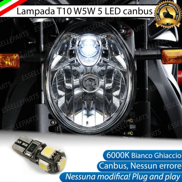 Lampada Singola di Posizione LED T10 W5W per MV AGUSTA Brutale 920 2011-2012