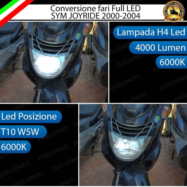 Conversione Fari Full LED per SYM Joyride 250 (2000-2002) Lampade 6000K Bianco Ghiaccio