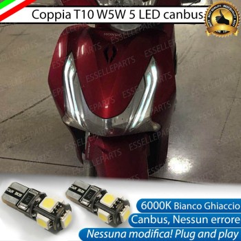 Luci posizione T10 5 LED Canbus Honda SH 125 2013-2016 Mode Luci posizione T10 5 LED Canbus Honda SH 125 2013-2016 Mode