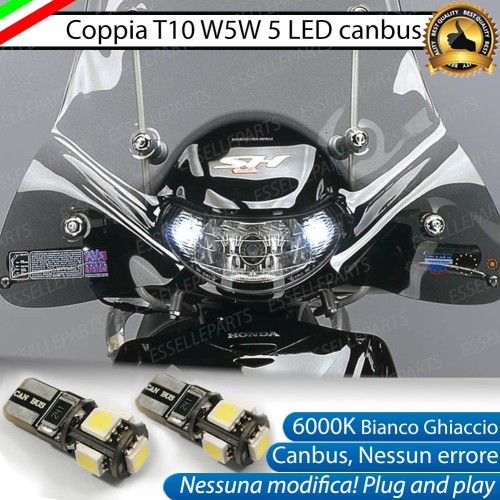 Luci posizione T10 5 LED Canbus Honda SH 150 2000-2006