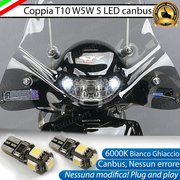Luci posizione T10 5 LED Canbus Honda SH 150 2000-2006