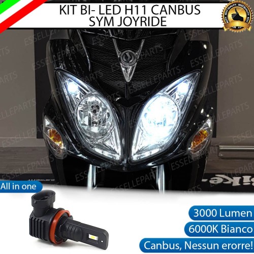 Lampada Singola Anabbagliante LED H11 3000 Lumen per SYM Joyride 125 2008-2017 EVO